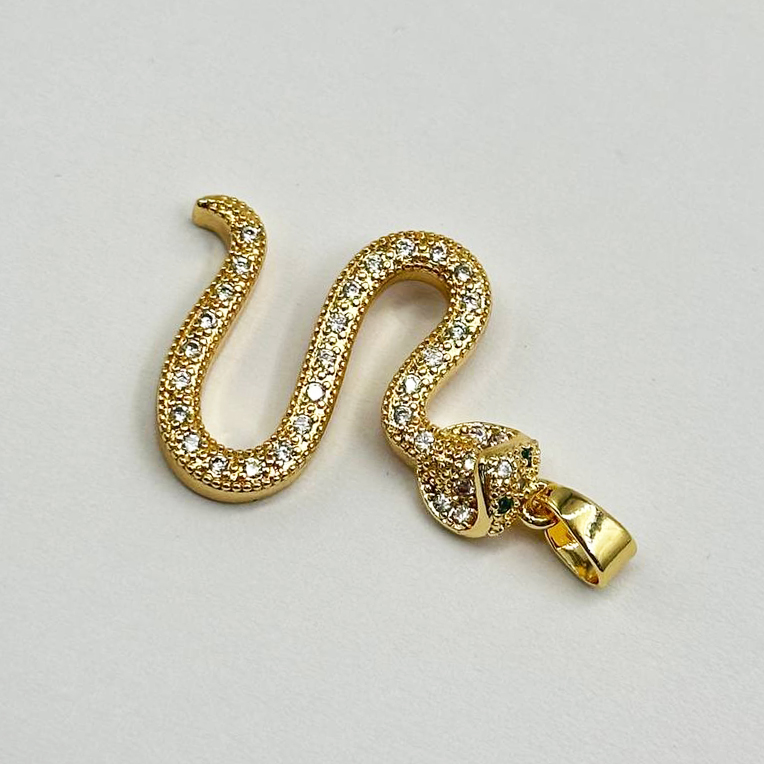 Подвеска Змея 26мм цвет золото