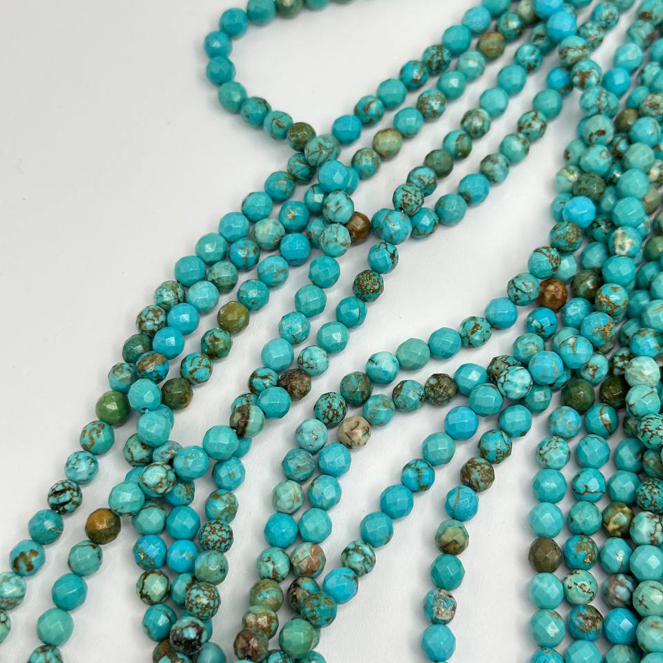 Турквенит граненый шар размер 6мм натуральный камень