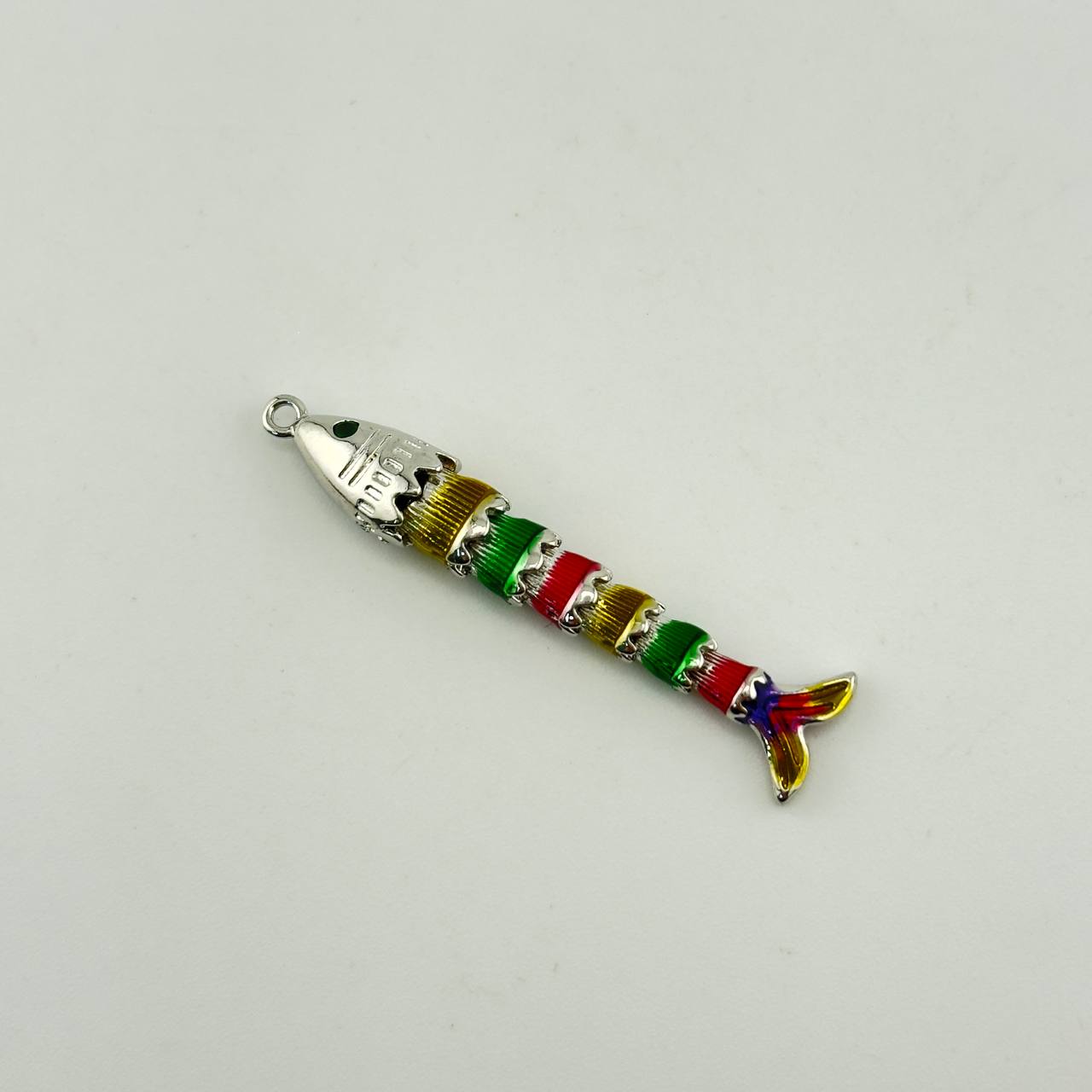 Подвеска рыба размер 7,5*46мм цвет серебро