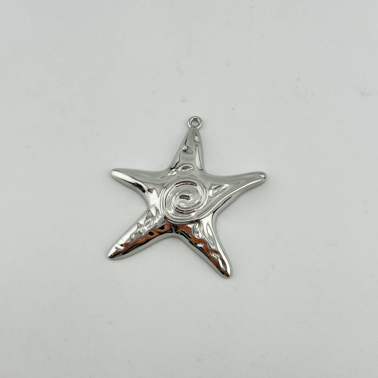 Подвеска Звезда размер 44*48мм цвет серебро