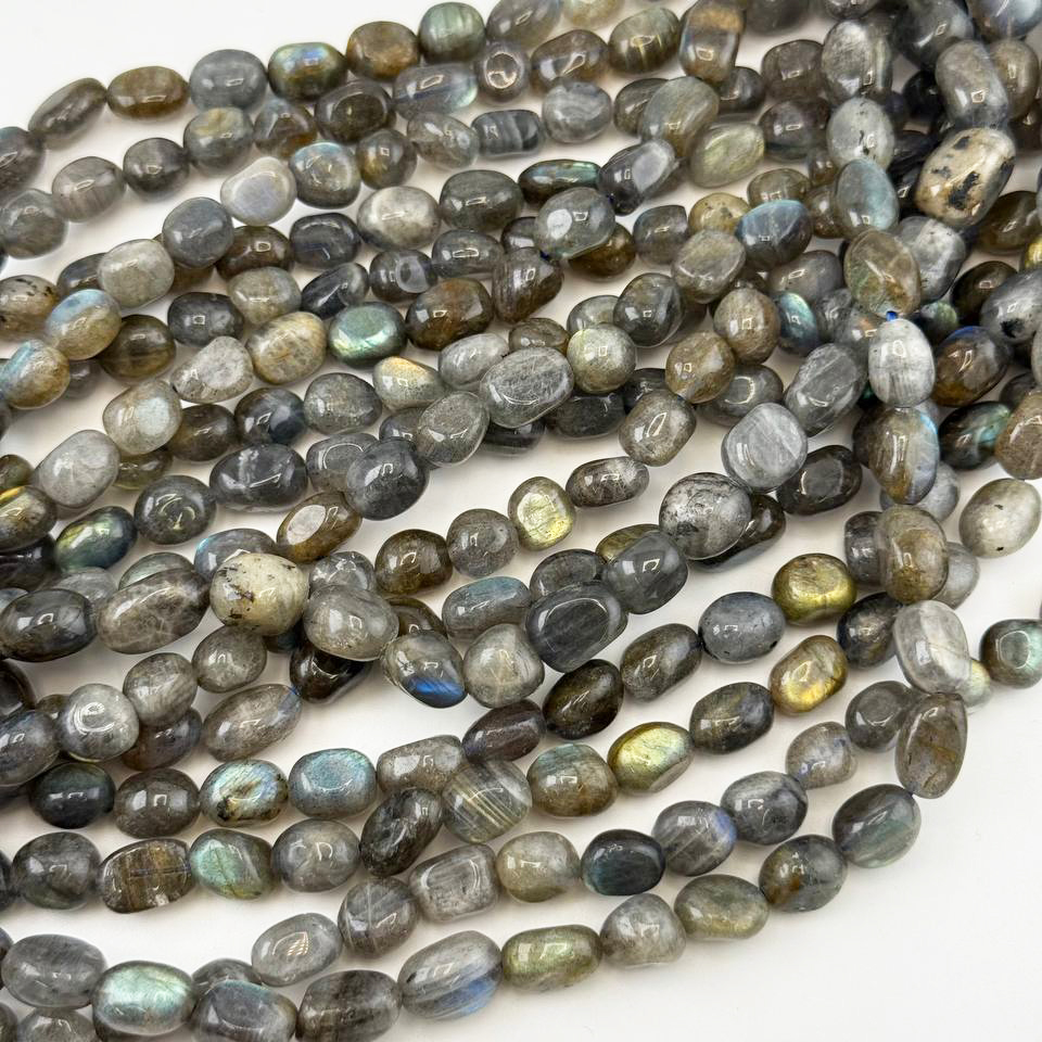 Бусины Лабрадорит размер 8*12мм натуральный камень