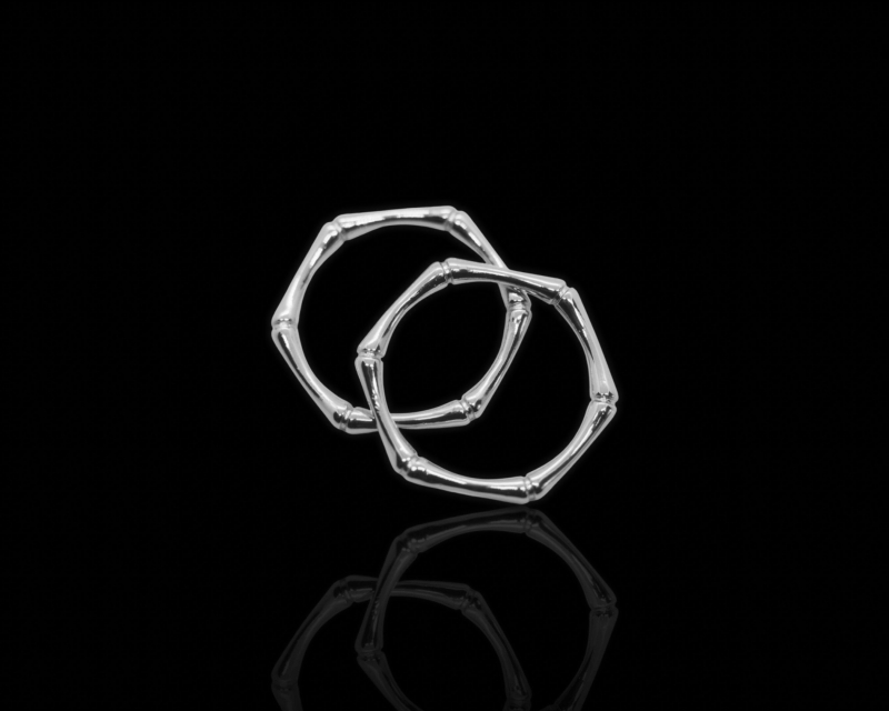 Кольцо шестиугольное без дополнительных отверстий цвет серебро 20мм