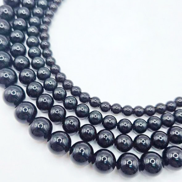 Бусины морион размер 6мм 8мм 10мм 12мм натуральный камень