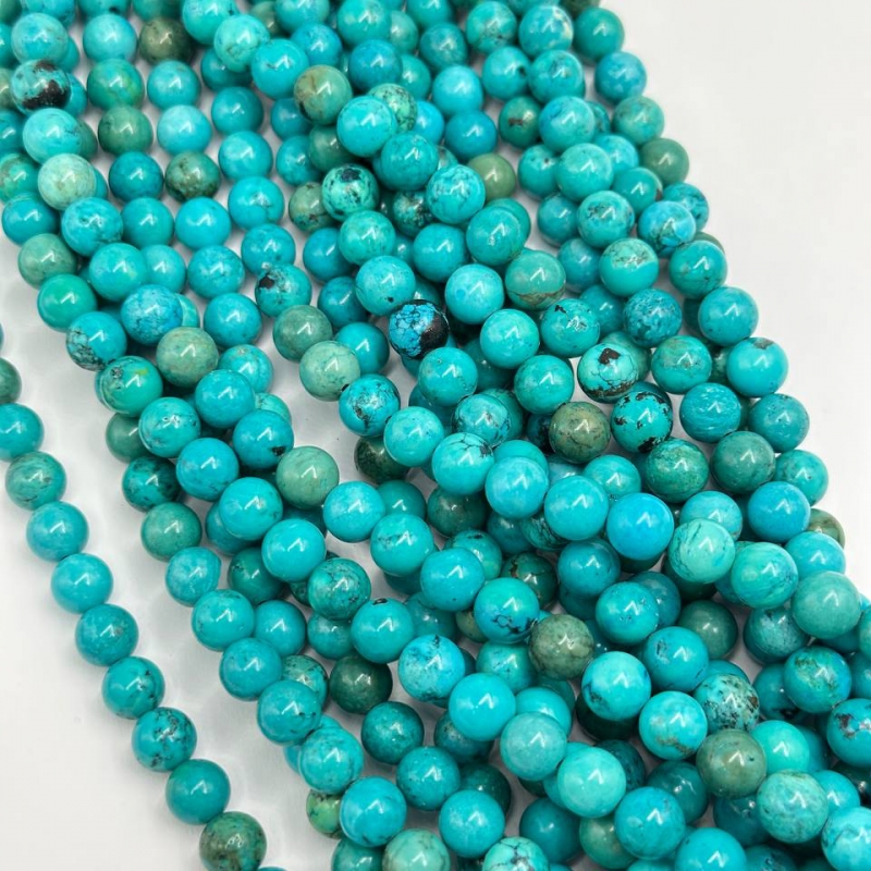 Бусины Турквенит гладкий пористый глянцевый размеры 3мм 6мм 8мм 10мм 12мм натуральный камень